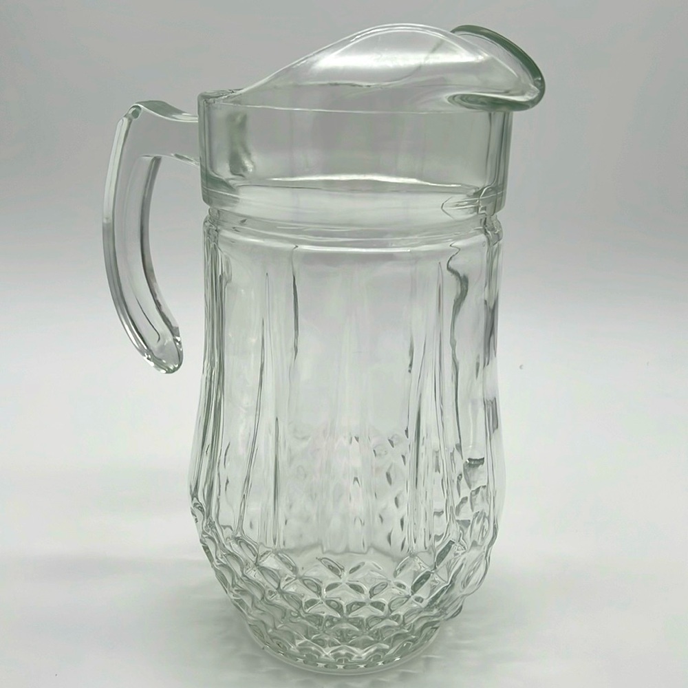 Gibson Home Brunson Glass Pitcher - Diamond Pattern - Picture 2 of 11